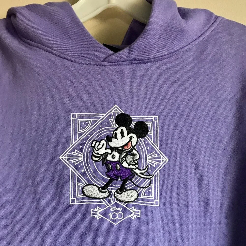 Walt Disney World 100years Mickey‎ and Friends Embroidered Hoodie Youth Size 13